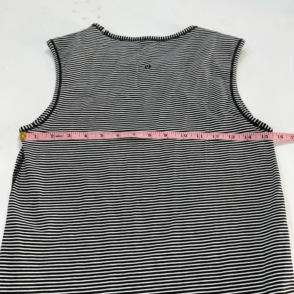 Lululemon Breeze By Tunic Mini Pop Stripe Black White Size 6